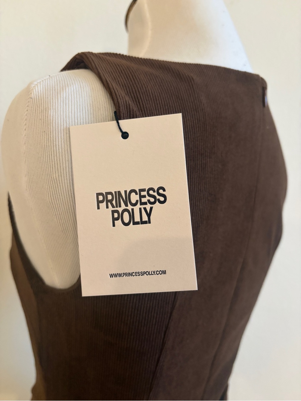 Princess Polly Alfalfa Chocolate Brown Sleeveless Tie-Back Mini Dress - Picture 7 of 9